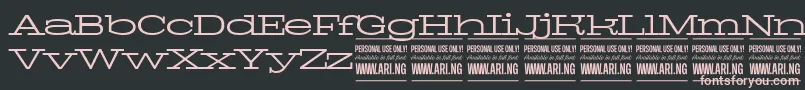 Czcionka PigeonlightPersonal – różowe czcionki na czarnym tle