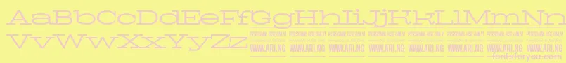 PigeonlightPersonal Font – Pink Fonts on Yellow Background