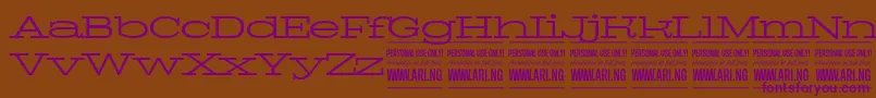 PigeonlightPersonal Font – Purple Fonts on Brown Background