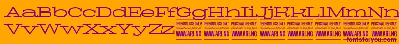 Шрифт PigeonlightPersonal – фиолетовые шрифты на оранжевом фоне