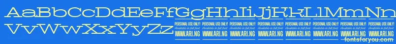 PigeonlightPersonal Font – Yellow Fonts on Blue Background