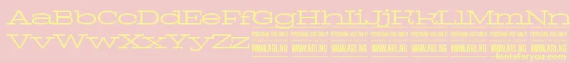 PigeonlightPersonal-Schriftart – Gelbe Schriften auf rosa Hintergrund