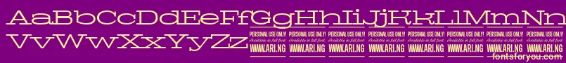 PigeonlightPersonal Font – Yellow Fonts on Purple Background