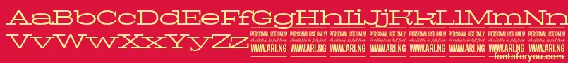 PigeonlightPersonal Font – Yellow Fonts on Red Background