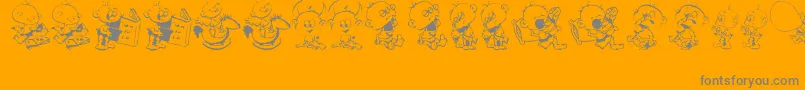 Подробнее о шрифте DtJanisJeffsHappyDaze Шрифт DtJanisJeffsHappyDaze – серые шрифты на оранжевом фоне