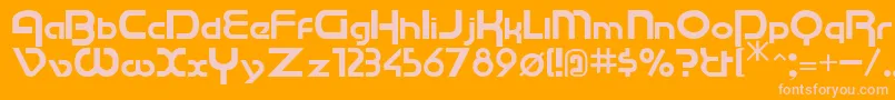 CupertinoRegular Font – Pink Fonts on Orange Background