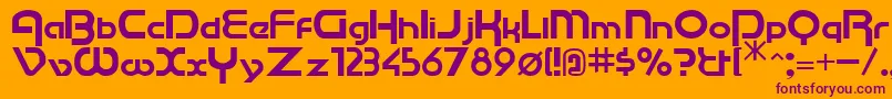 CupertinoRegular Font – Purple Fonts on Orange Background