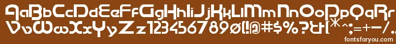 Шрифт CupertinoRegular – белые шрифты на коричневом фоне