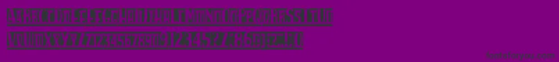 Spankys Bungalow Blanco-fontti – mustat fontit violetilla taustalla
