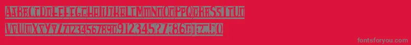 Spankys Bungalow Blanco Font – Gray Fonts on Red Background