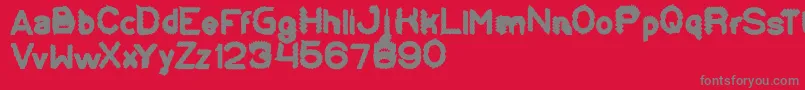 EskimoAndPolarBear Font – Gray Fonts on Red Background