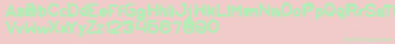 EskimoAndPolarBear Font – Green Fonts on Pink Background