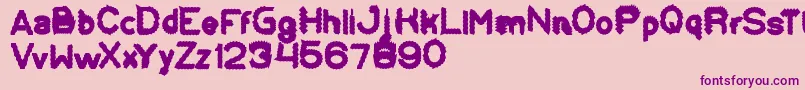 Шрифт EskimoAndPolarBear – фиолетовые шрифты на розовом фоне