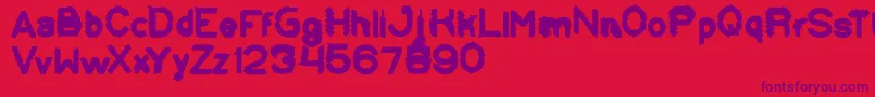 EskimoAndPolarBear Font – Purple Fonts on Red Background