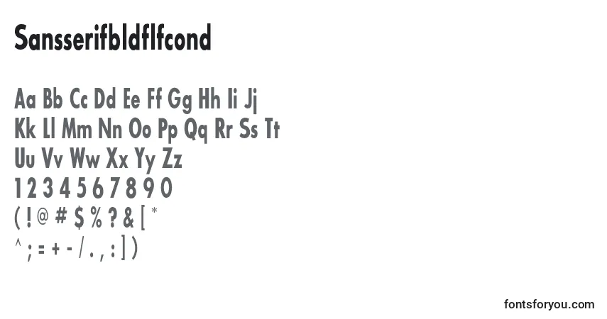 Sansserifbldflfcondフォント–アルファベット、数字、特殊文字