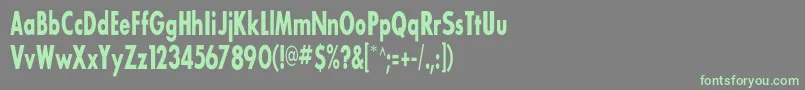 Sansserifbldflfcond-Schriftart – Grüne Schriften auf grauem Hintergrund