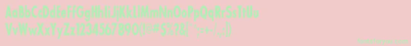 Sansserifbldflfcond Font – Green Fonts on Pink Background