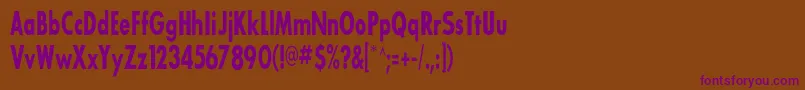 Шрифт Sansserifbldflfcond – фиолетовые шрифты на коричневом фоне
