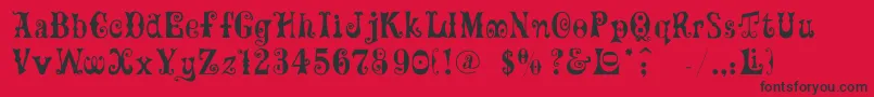 Mardigras Font – Black Fonts on Red Background