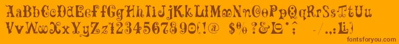 Mardigras Font – Brown Fonts on Orange Background