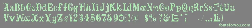 Mardigras Font – Green Fonts on Gray Background