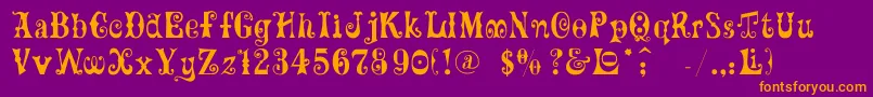 Mardigras Font – Orange Fonts on Purple Background