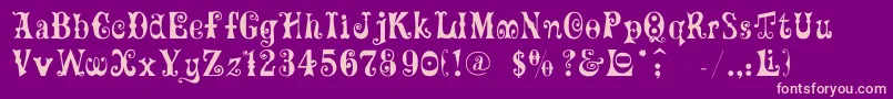 Mardigras Font – Pink Fonts on Purple Background
