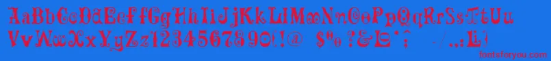 Mardigras Font – Red Fonts on Blue Background