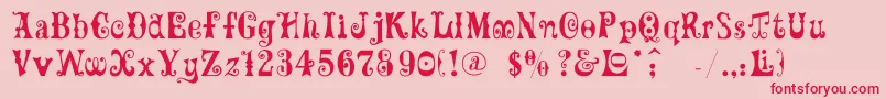Mardigras Font – Red Fonts on Pink Background