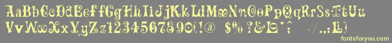 Mardigras Font – Yellow Fonts on Gray Background