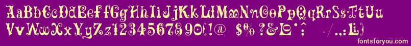 Mardigras Font – Yellow Fonts on Purple Background