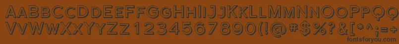 Sfflorencesansscshaded Font – Black Fonts on Brown Background