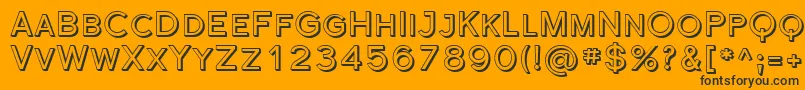 Sfflorencesansscshaded Font – Black Fonts on Orange Background