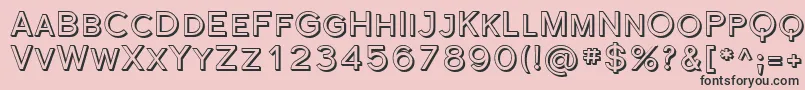 Weitere Informationen zur Sfflorencesansscshaded-Schriftart Sfflorencesansscshaded-Schriftart – Schwarze Schriften auf rosa Hintergrund