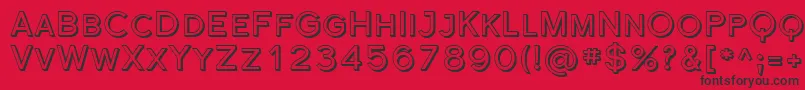 Sfflorencesansscshaded Font – Black Fonts on Red Background