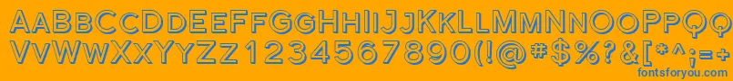 Sfflorencesansscshaded Font – Blue Fonts on Orange Background