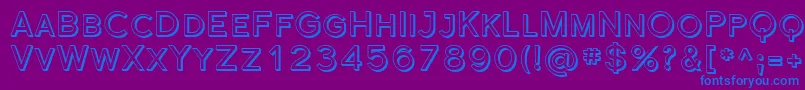 フォントSfflorencesansscshaded – 紫色の背景に青い文字