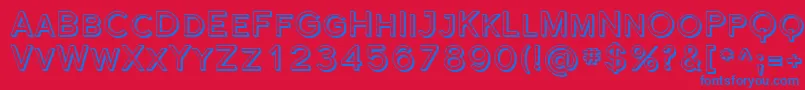 Sfflorencesansscshaded Font – Blue Fonts on Red Background