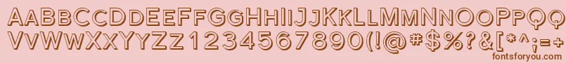 Sfflorencesansscshaded Font – Brown Fonts on Pink Background