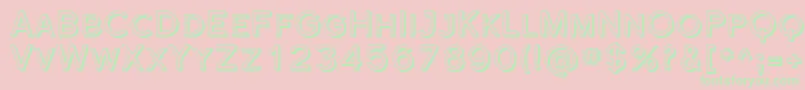 Sfflorencesansscshaded Font – Green Fonts on Pink Background