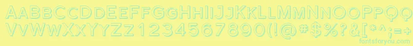 Sfflorencesansscshaded Font – Green Fonts on Yellow Background