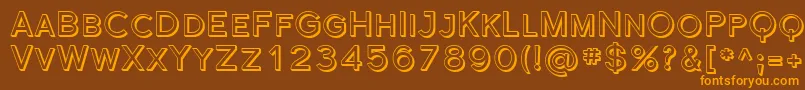 Sfflorencesansscshaded Font – Orange Fonts on Brown Background