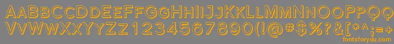 Sfflorencesansscshaded Font – Orange Fonts on Gray Background