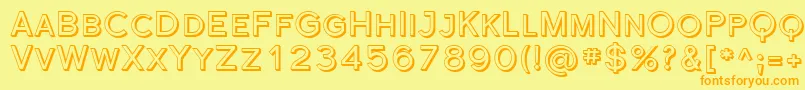 Sfflorencesansscshaded Font – Orange Fonts on Yellow Background