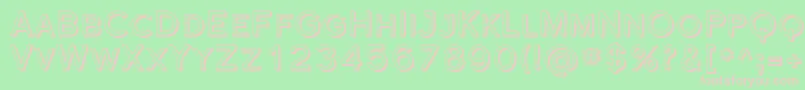 フォントSfflorencesansscshaded – 緑の背景にピンクのフォント