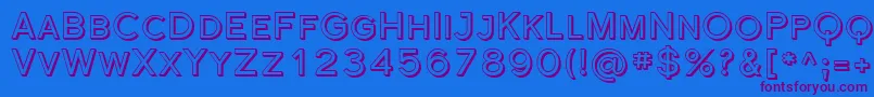 Sfflorencesansscshaded Font – Purple Fonts on Blue Background