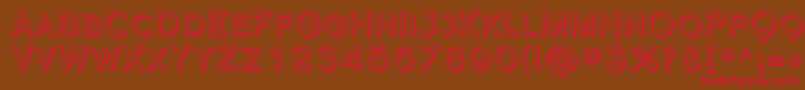 Sfflorencesansscshaded Font – Red Fonts on Brown Background