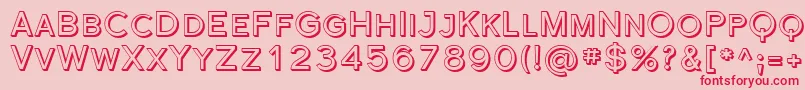 Sfflorencesansscshaded Font – Red Fonts on Pink Background