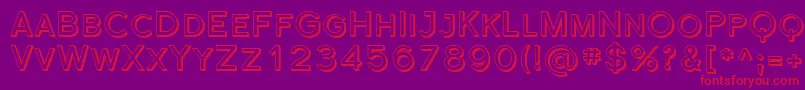 Sfflorencesansscshaded-Schriftart – Rote Schriften auf violettem Hintergrund