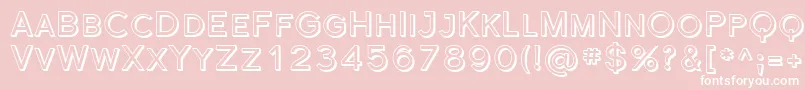 フォントSfflorencesansscshaded – ピンクの背景に白い文字